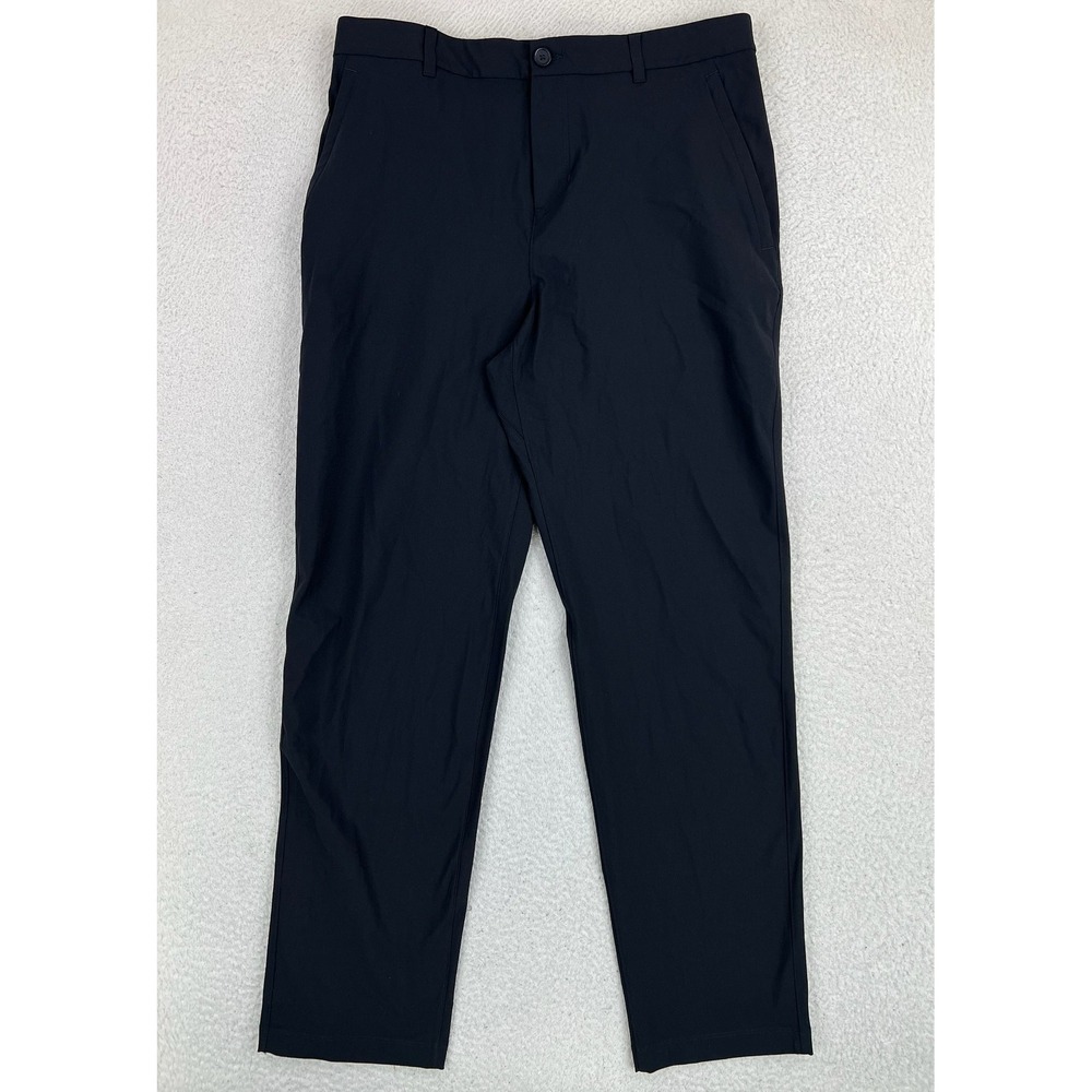 Reigning Champ Pants Mens 34x32 Black Warp Knit Coach's Standard Slim Straight